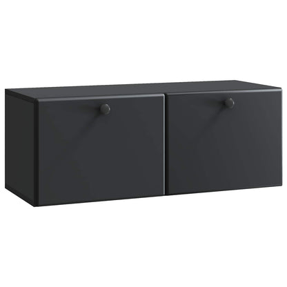 Wall-Mounted TV Cabinet 78.5 x 31 x 30 cm Black Engineered Wood