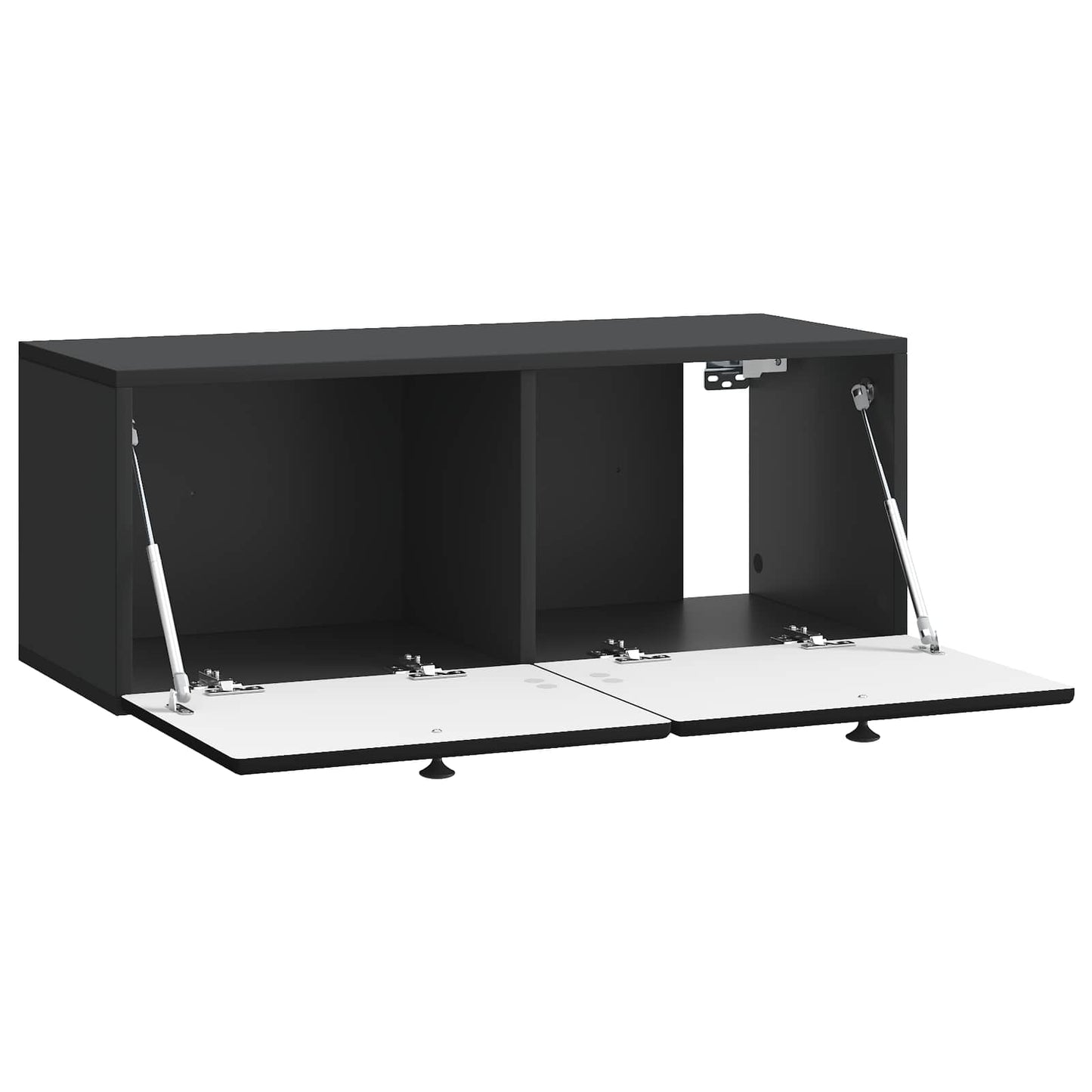 Wall-Mounted TV Cabinet 78.5 x 31 x 30 cm Black Engineered Wood