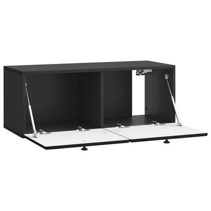 Wall-Mounted TV Cabinet 78.5 x 31 x 30 cm Black Engineered Wood