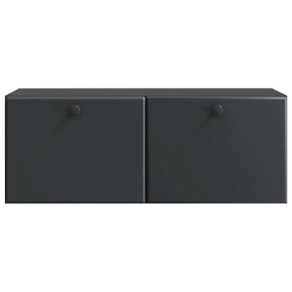 Wall-Mounted TV Cabinet 78.5 x 31 x 30 cm Black Engineered Wood