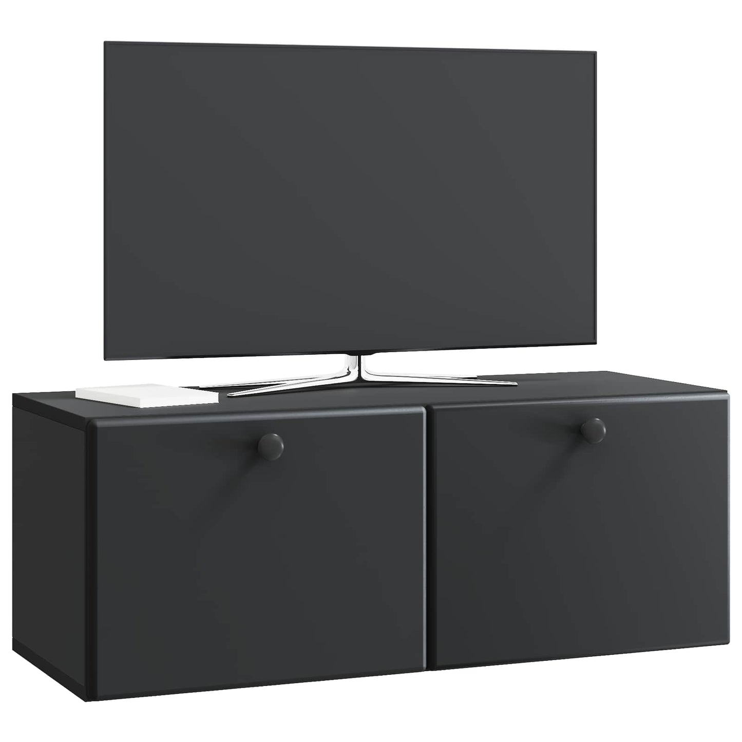Wall-Mounted TV Cabinet 78.5 x 31 x 30 cm Black Engineered Wood