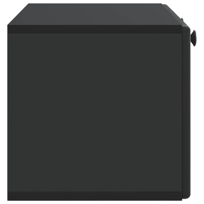 Wall-Mounted TV Cabinet 78.5 x 31 x 30 cm Black Engineered Wood