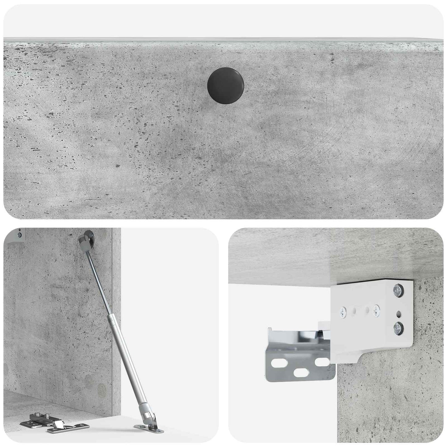 Wall-Mounted TV Cabinet 78.5 x 31 x 30 cm Concrete Grey