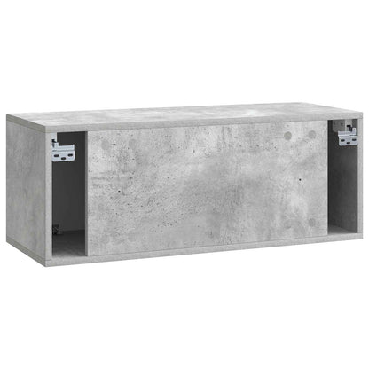 Wall-Mounted TV Cabinet 78.5 x 31 x 30 cm Concrete Grey