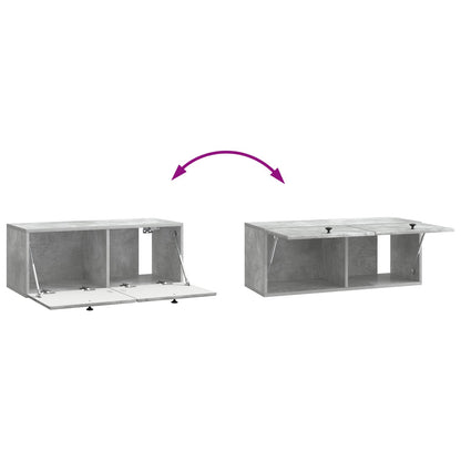 Wall-Mounted TV Cabinet 78.5 x 31 x 30 cm Concrete Grey