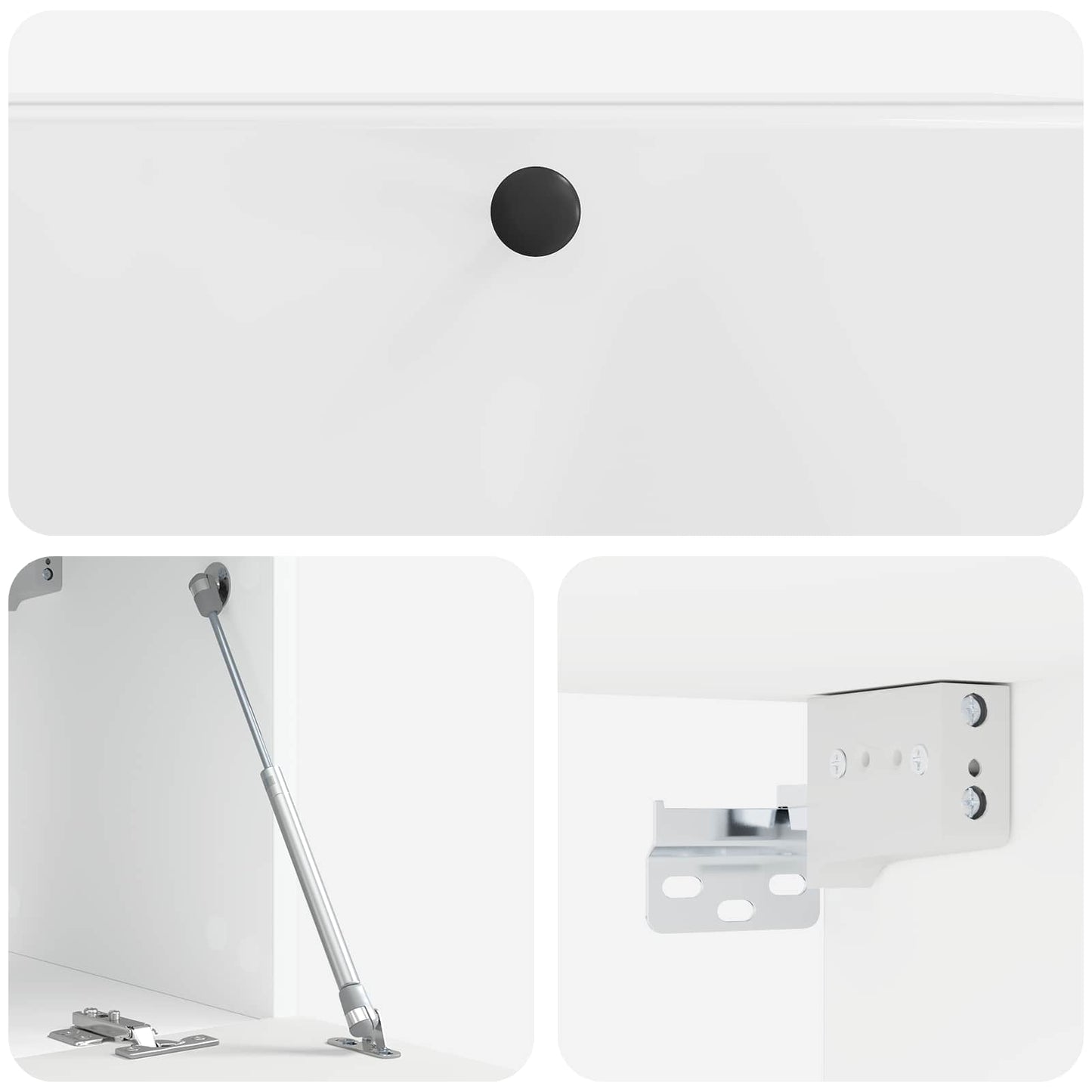 Wall-Mounted TV Cabinet 78.5 x 31 x 30 cm High Gloss White