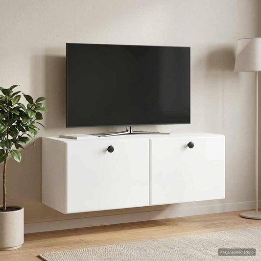 Wall-Mounted TV Cabinet 78.5 x 31 x 30 cm High Gloss White