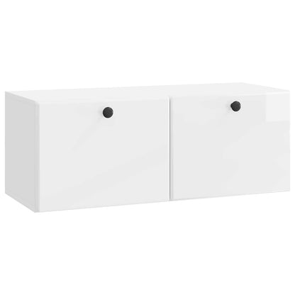 Wall-Mounted TV Cabinet 78.5 x 31 x 30 cm High Gloss White