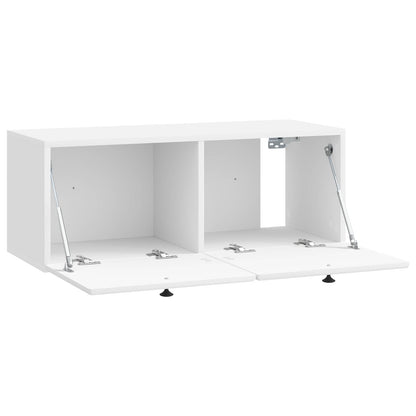 Wall-Mounted TV Cabinet 78.5 x 31 x 30 cm High Gloss White