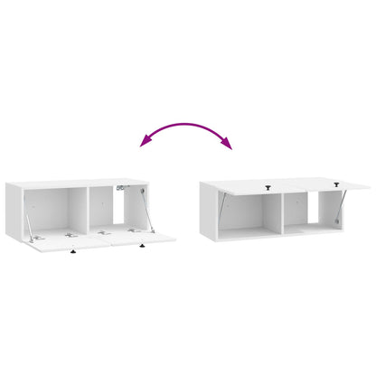 Wall-Mounted TV Cabinet 78.5 x 31 x 30 cm High Gloss White