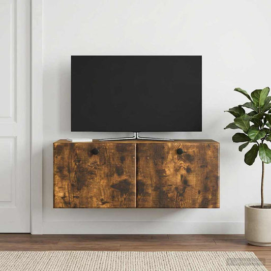 Wall-Mounted TV Cabinet 78.5 x 31 x 30 cm Smoked Oak