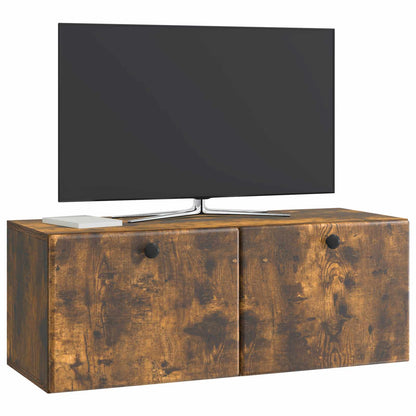 Wall-Mounted TV Cabinet 78.5 x 31 x 30 cm Smoked Oak