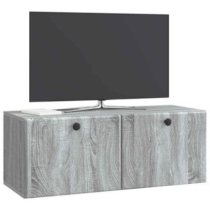 Wall-Mounted TV Cabinet 78.5 x 31 x 30 cm Grey Sonoma