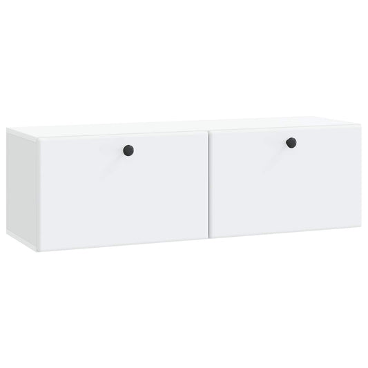 Wall-Mounted TV Cabinet 98 x 31 x 30 cm White Engineered Wood