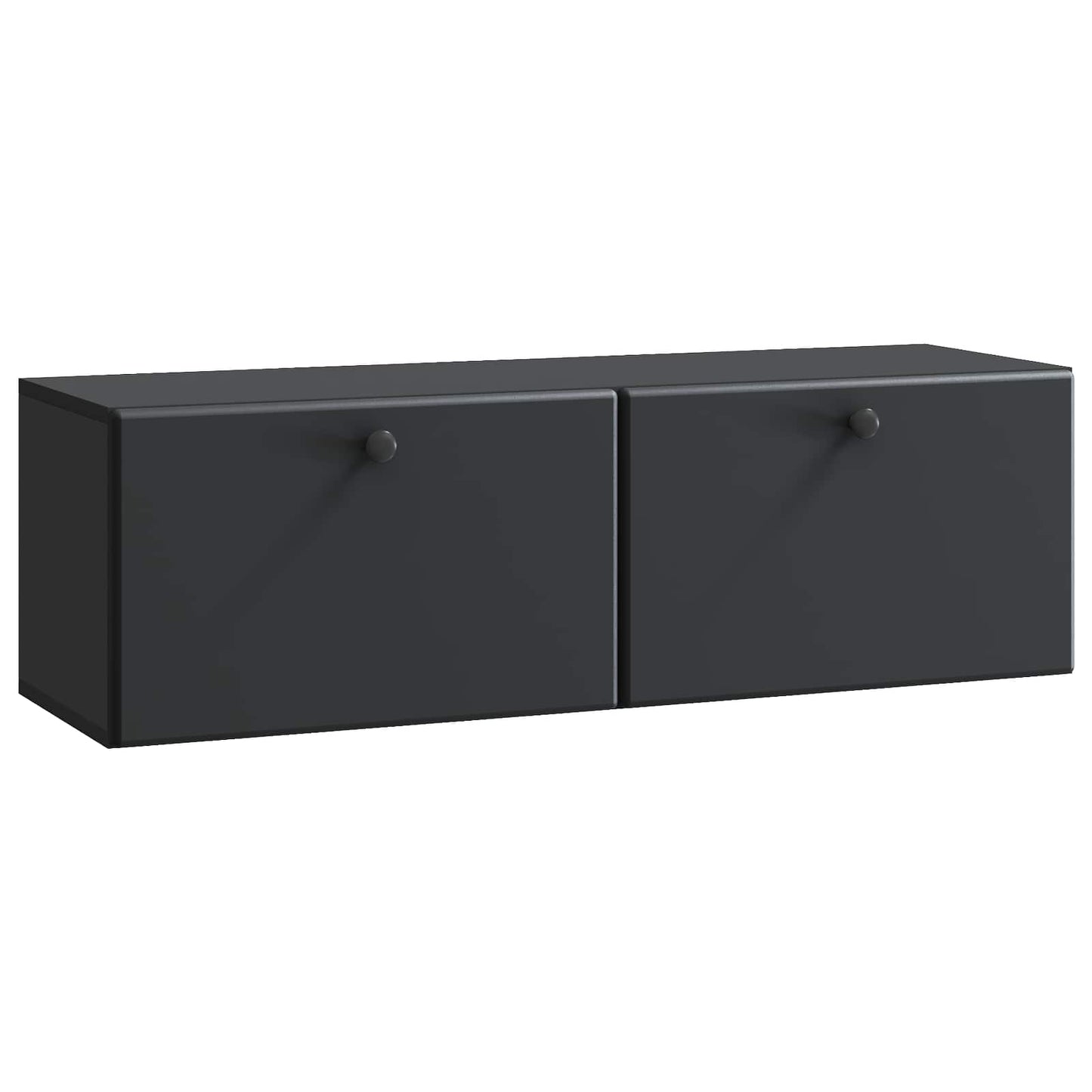 Wall-Mounted TV Cabinet 98 x 31 x 30 cm Black Engineered Wood