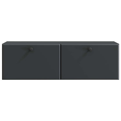 Wall-Mounted TV Cabinet 98 x 31 x 30 cm Black Engineered Wood
