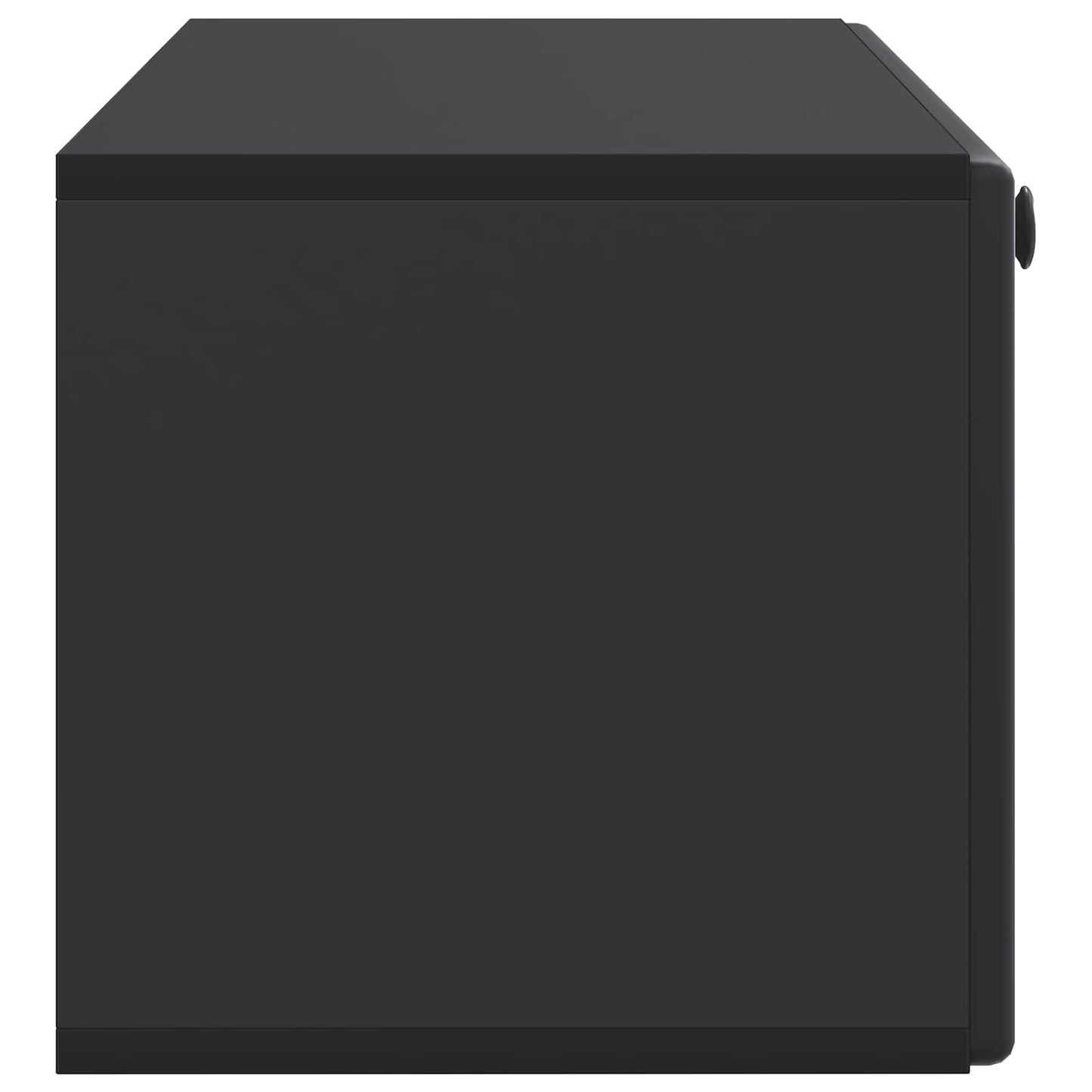 Wall-Mounted TV Cabinet 98 x 31 x 30 cm Black Engineered Wood