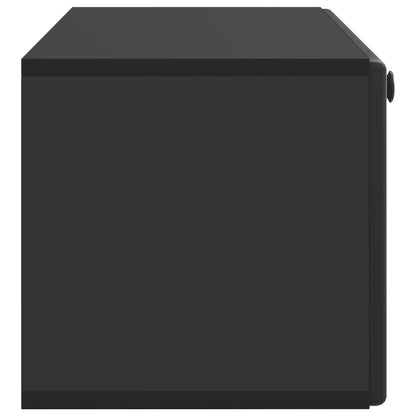 Wall-Mounted TV Cabinet 98 x 31 x 30 cm Black Engineered Wood