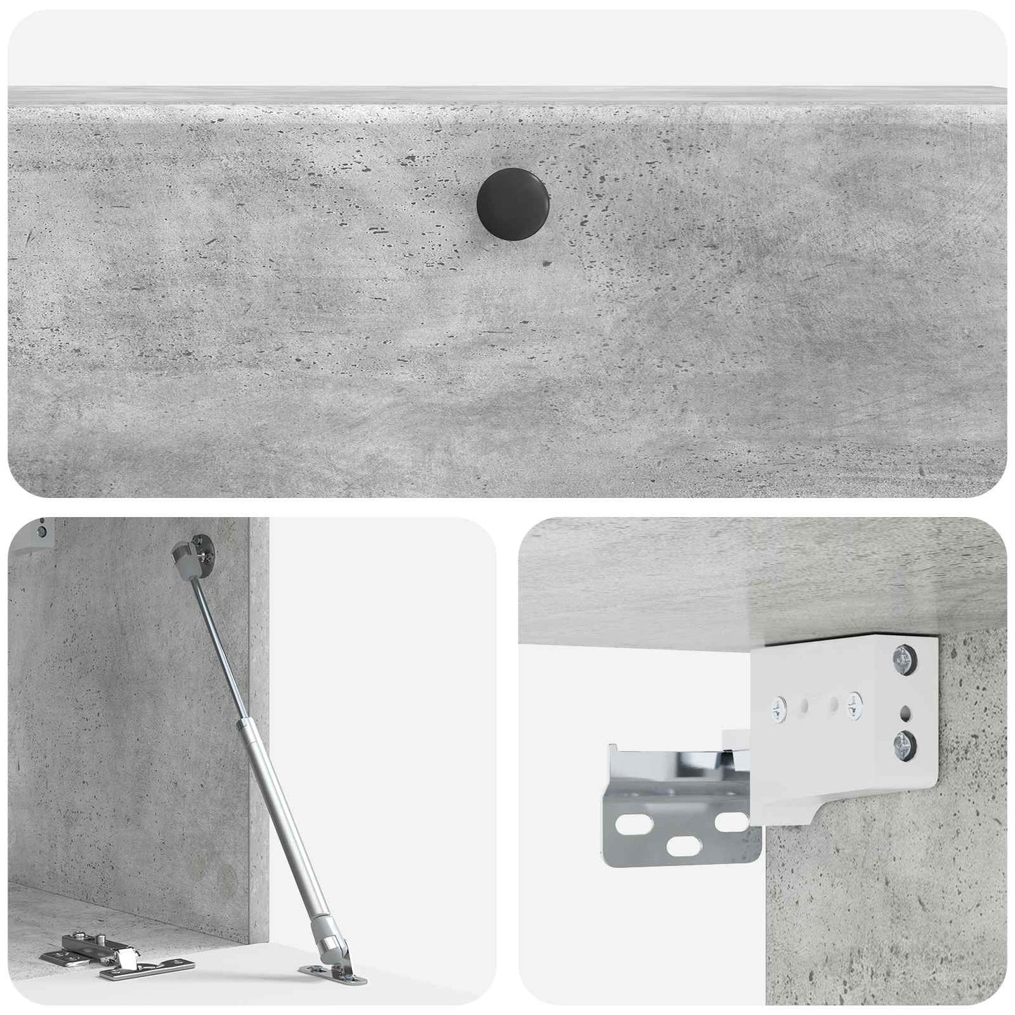 Wall-Mounted TV Cabinet 98 x 31 x 30 cm Concrete Grey