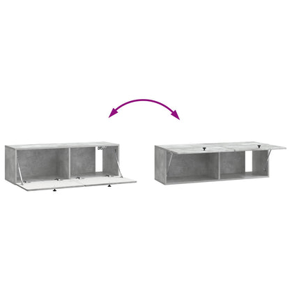 Wall-Mounted TV Cabinet 98 x 31 x 30 cm Concrete Grey