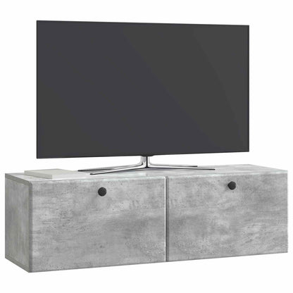 Wall-Mounted TV Cabinet 98 x 31 x 30 cm Concrete Grey