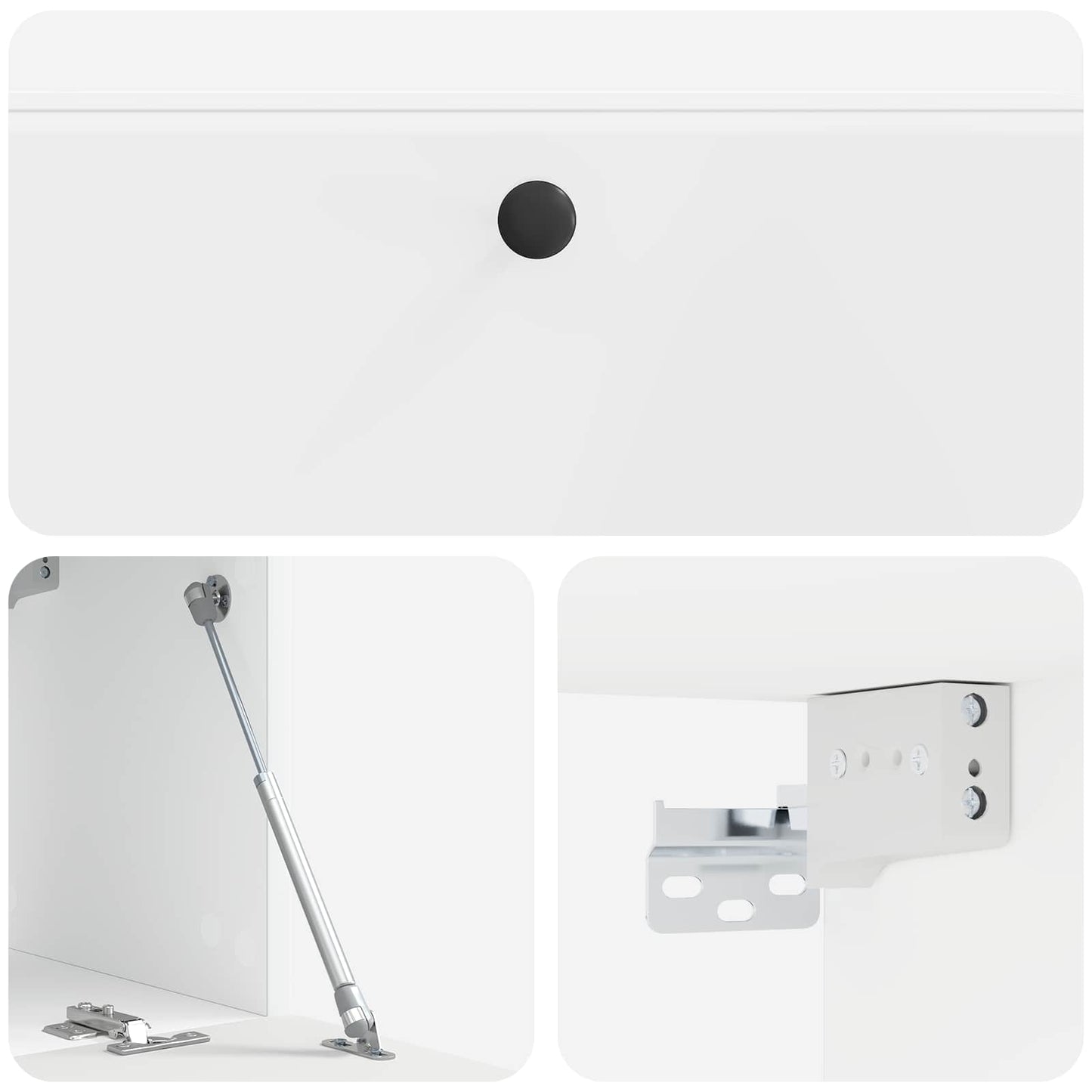 Wall-Mounted TV Cabinet 98 x 31 x 30 cm High Gloss White