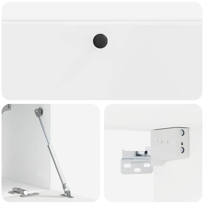 Wall-Mounted TV Cabinet 98 x 31 x 30 cm High Gloss White