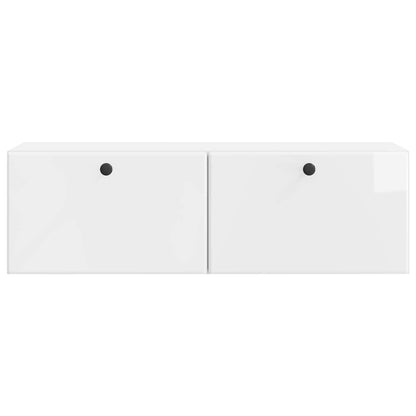 Wall-Mounted TV Cabinet 98 x 31 x 30 cm High Gloss White