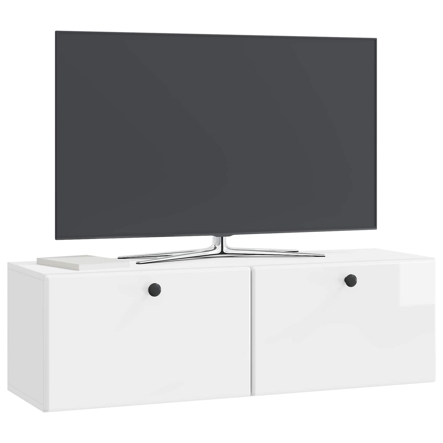 Wall-Mounted TV Cabinet 98 x 31 x 30 cm High Gloss White