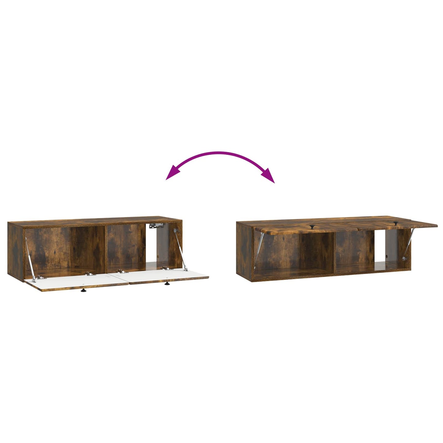 Wall-Mounted TV Cabinet 98 x 31 x 30 cm Smoked Oak