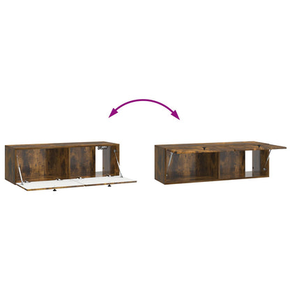 Wall-Mounted TV Cabinet 98 x 31 x 30 cm Smoked Oak