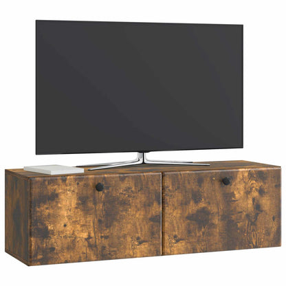 Wall-Mounted TV Cabinet 98 x 31 x 30 cm Smoked Oak