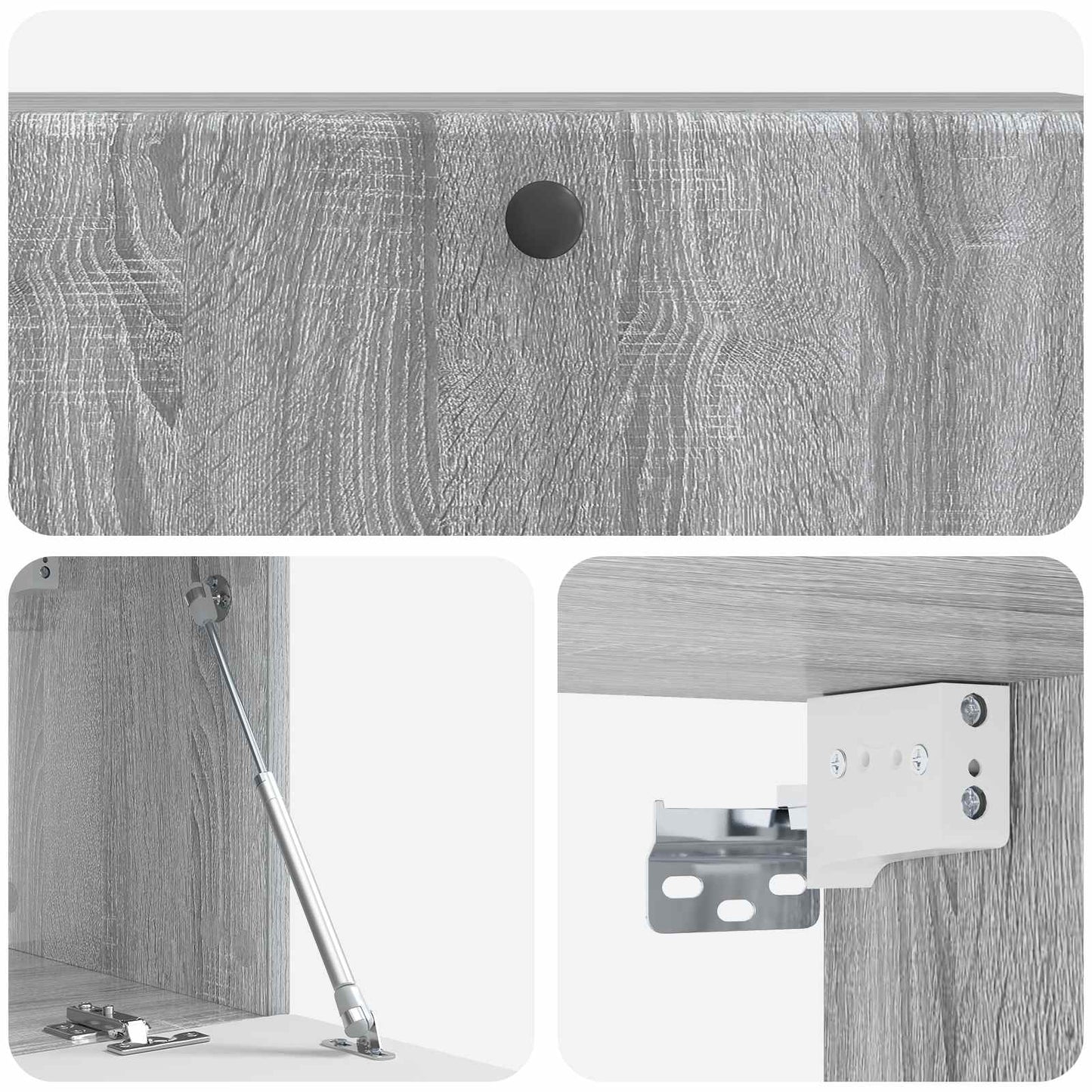 Wall-Mounted TV Cabinet 98 x 31 x 30 cm Grey Sonoma