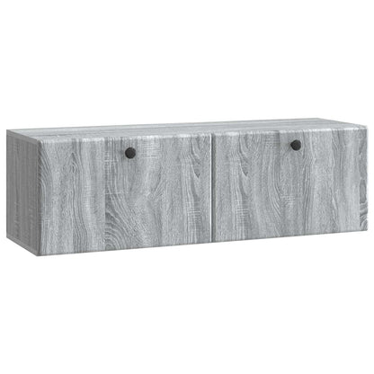 Wall-Mounted TV Cabinet 98 x 31 x 30 cm Grey Sonoma