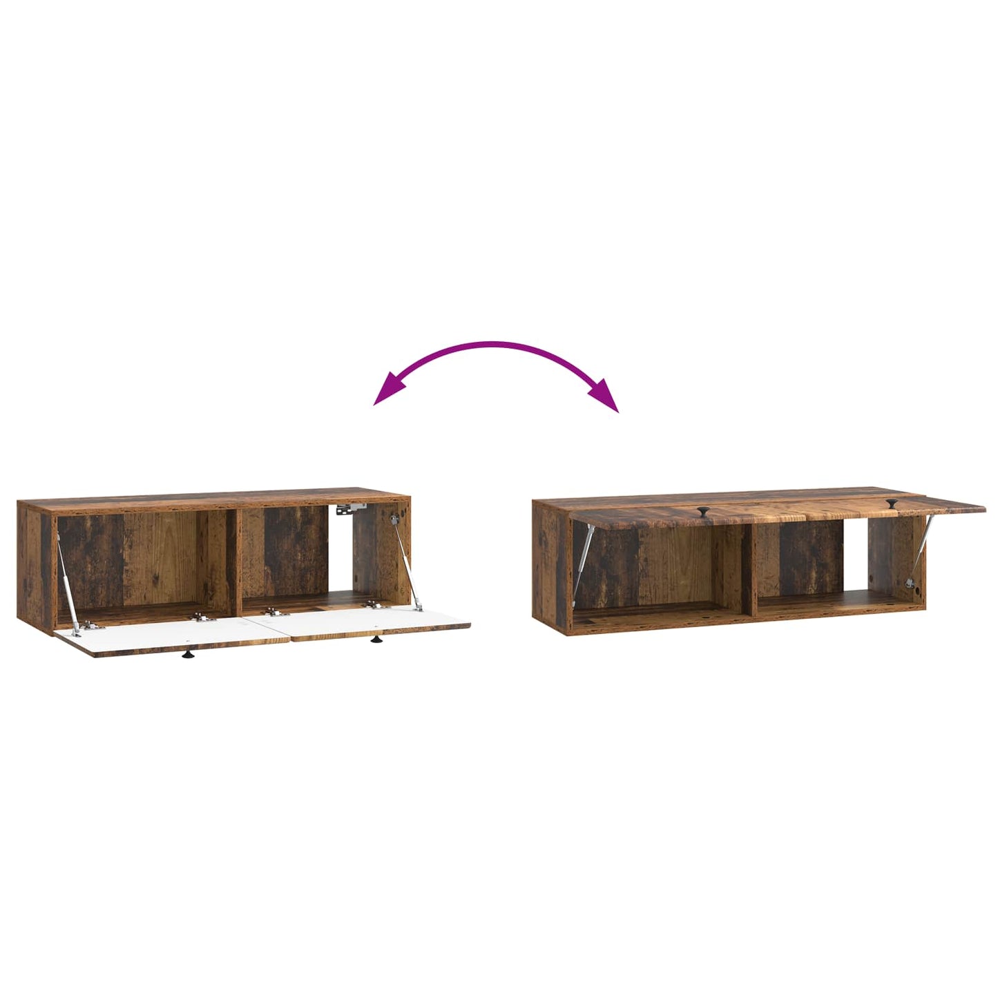 Wall-Mounted TV Cabinet 98 x 31 x 30 cm Old Wood
