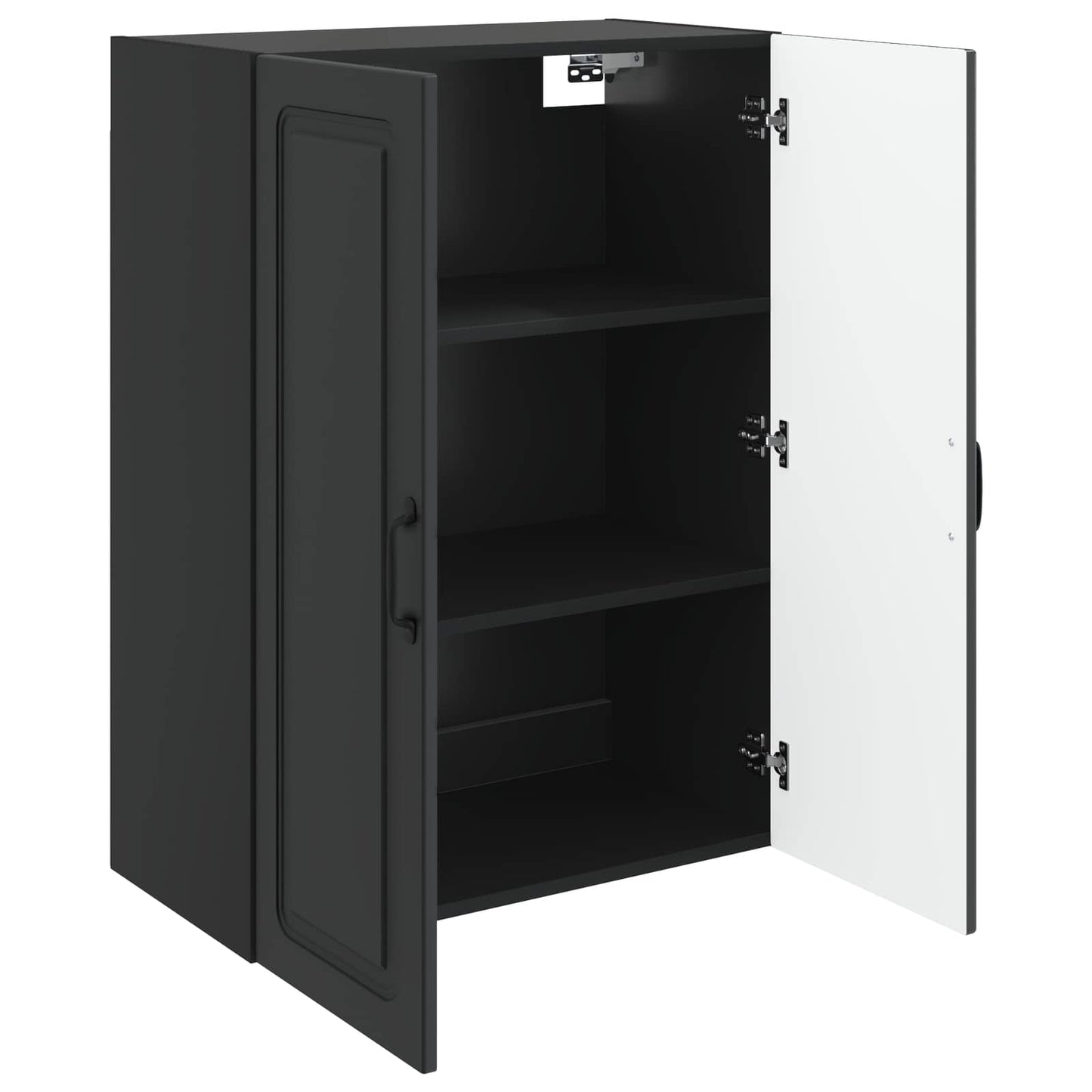Wall-Mounted Cabinet 66 x 34.5 x 90 cm Engineered Wood Black