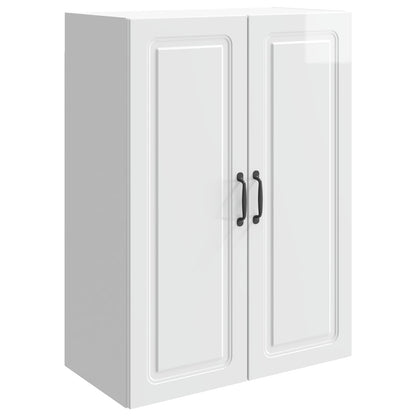 Wall-Mounted Cabinet High Gloss White 66 x 34.5 x 90 cm