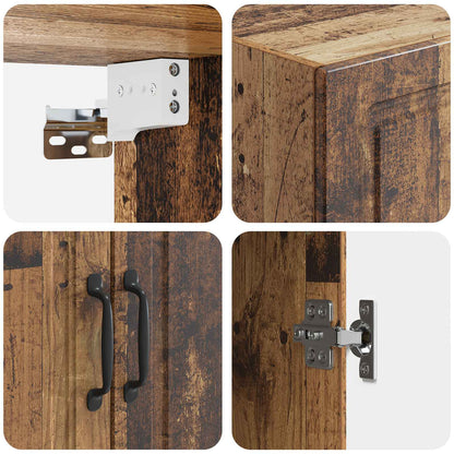 Wall-Mounted Cabinet 66 x 34.5 x 90 cm Engineered Wood Old Wood