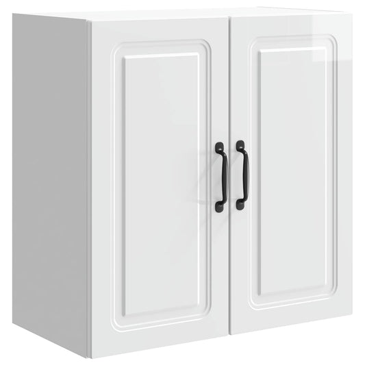 Wall-Mounted Cabinet High Gloss White 59 x 31 x 60 cm