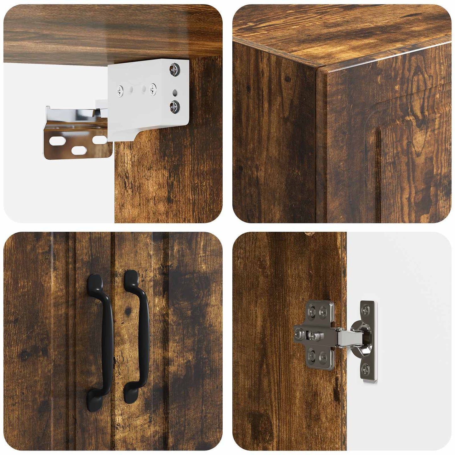 Wall-Mounted Cabinet 59 x 31 x 60 cm Engineered Wood Smoked Oak