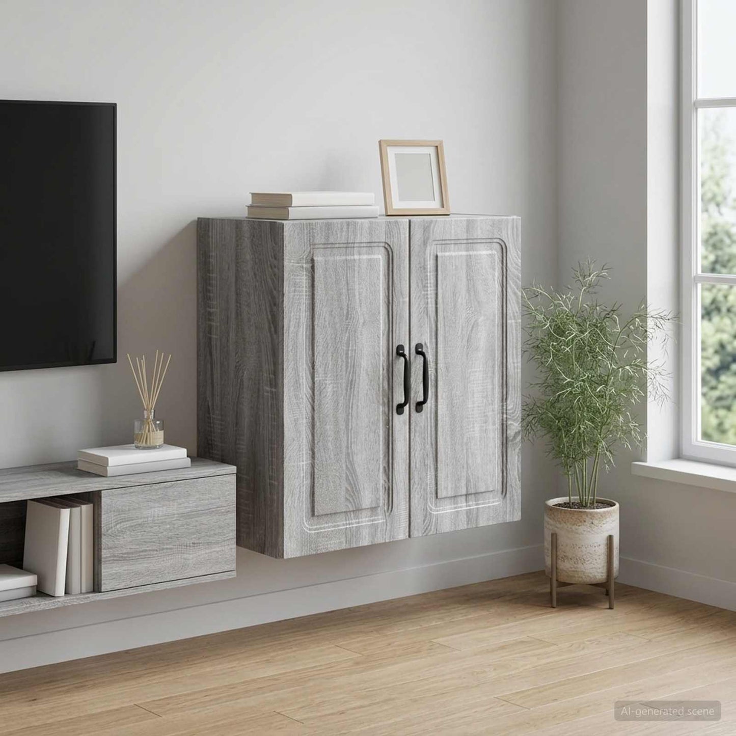 Wall-Mounted Cabinet 59 x 31 x 60 cm Engineered Wood