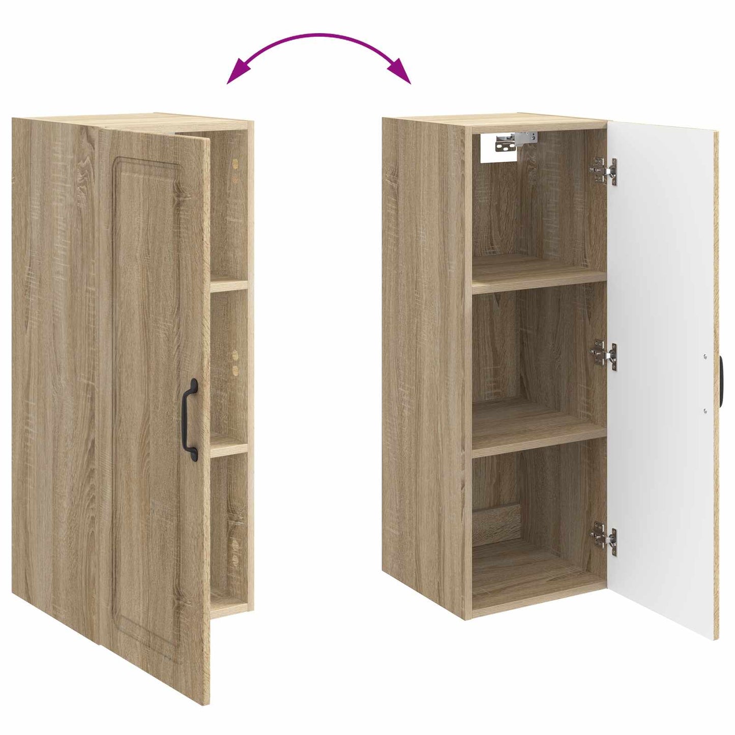 Wall-Mounted Cabinet 33 x 34.5 x 90 cm Engineered Wood