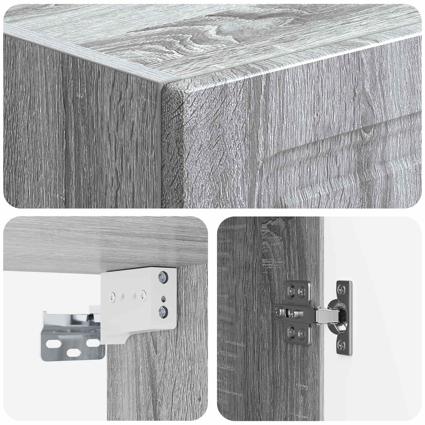 Wall-Mounted Cabinet 33 x 34.5 x 90 cm Engineered Wood