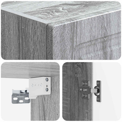 Wall-Mounted Cabinet 33 x 34.5 x 90 cm Engineered Wood