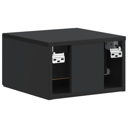 Wall-Mounted Bedside Cabinet Black 34.5 x 33 x 20 cm
