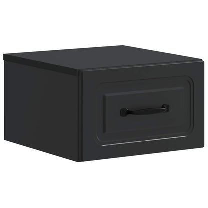 Wall-Mounted Bedside Cabinet 2 pcs Black 34.5 x 33 x 20 cm