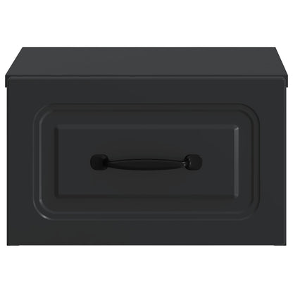 Wall-Mounted Bedside Cabinet 2 pcs Black 34.5 x 33 x 20 cm