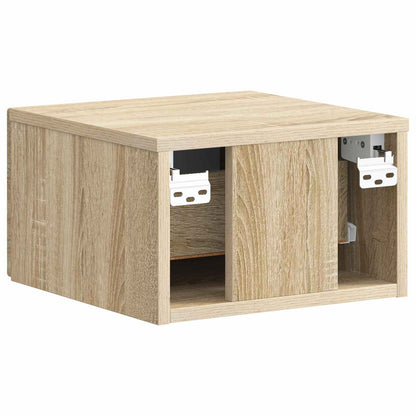 Wall-Mounted Bedside Cabinet Sonoma Oak 34.5 x 33 x 20 cm