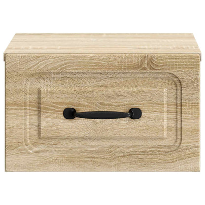 Wall-Mounted Bedside Cabinet Sonoma Oak 34.5 x 33 x 20 cm
