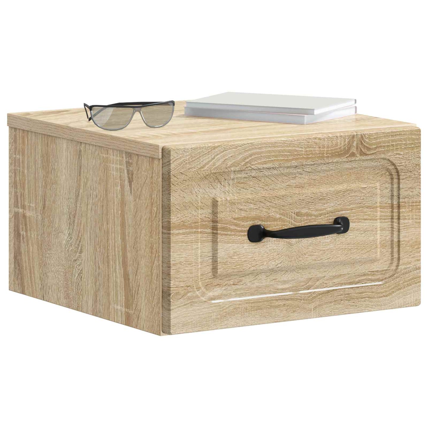 Wall-Mounted Bedside Cabinet Sonoma Oak 34.5 x 33 x 20 cm